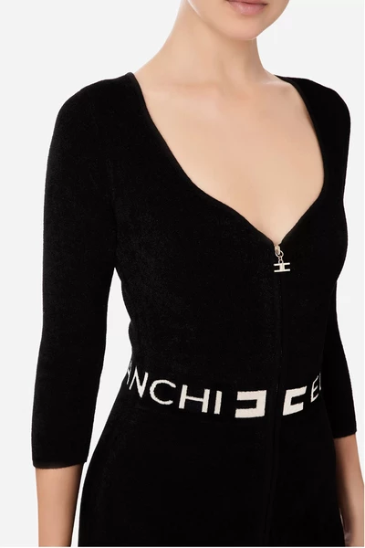 Casual Jurken Elisabetta Franchi Black 2 Casual Jurken Elisabetta Franchi Black - Afbeelding 2