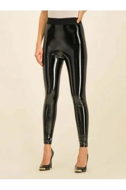 Elisabetta Franchi Leren Broeken Leather Trousers Black -Elisabetta Franchi Winkel 39403c699e0182997f52d333878a6b34