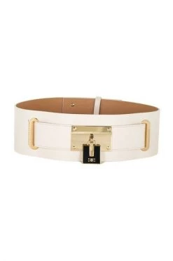 Elisabetta Franchi Riemen Belt White