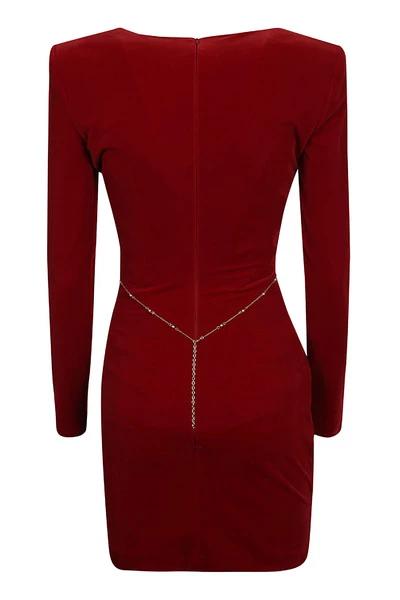 Elisabetta Franchi Casual Jurken Short Dresses Red 2 Elisabetta Franchi Casual Jurken Short Dresses Red - Afbeelding 2