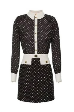 Blousejurken Elisabetta Franchi Dresses Black -Elisabetta Franchi Winkel 3a34a40aa46ae37e09bef2cc511a6c1c