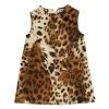 Elisabetta Franchi Jurken Maculed Satin Chips Brown