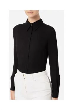 Elisabetta Franchi Longsleeve Shirts Casual Shirts Black