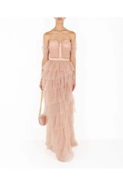 Elisabetta Franchi Maxi Jurken Red Carpet Tulle Dress With Bustier Pink 7 Elisabetta Franchi Maxi Jurken Red Carpet Tulle Dress With Bustier Pink -Elisabetta Franchi Winkel 3b5d899d3e05f6d42339193f3e430f1d