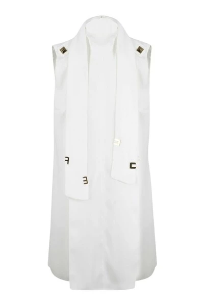 Elisabetta Franchi Casual Jurken Short Dresses White 5 Elisabetta Franchi Casual Jurken Short Dresses White - Afbeelding 5