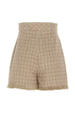 Elisabetta Franchi Korte Broeken Shorts Beige -Elisabetta Franchi Winkel 3c0906ecf8f639bf27b09c15dca383ca