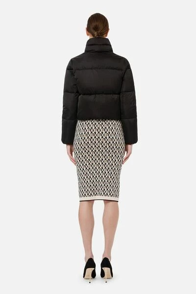 Elisabetta Franchi Gewatteerde Jassen Down Jackets Black 2 Elisabetta Franchi Gewatteerde Jassen Down Jackets Black - Afbeelding 2