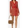 Elisabetta Franchi Casual Jurken Coat Dress With Ethnic Diamond Pattern Red
