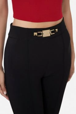 Elisabetta Franchi Wijde Broeken Wide Trousers Black -Elisabetta Franchi Winkel 3d3762efbc6f2b021b6551c9ab52b71f