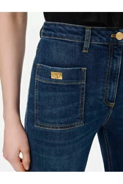 Elisabetta Franchi Bootcut Jeans Boot-cut Jeans Blue 2 Elisabetta Franchi Bootcut Jeans Boot-cut Jeans Blue - Afbeelding 2