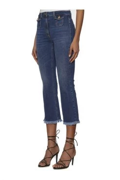 Elisabetta Franchi Cropped Jeans JEANS Blue -Elisabetta Franchi Winkel 3f61d3d2d243cfdfe99b47fdda30f413