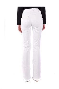 Elisabetta Franchi Wijde Broeken Trousers White
