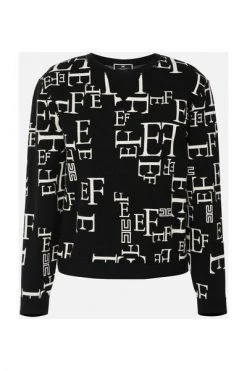 Hoodies & Sweatvesten Elisabetta Franchi Sweaters Black -Elisabetta Franchi Winkel 4006c0b1c90672bef32725765bdc38fa