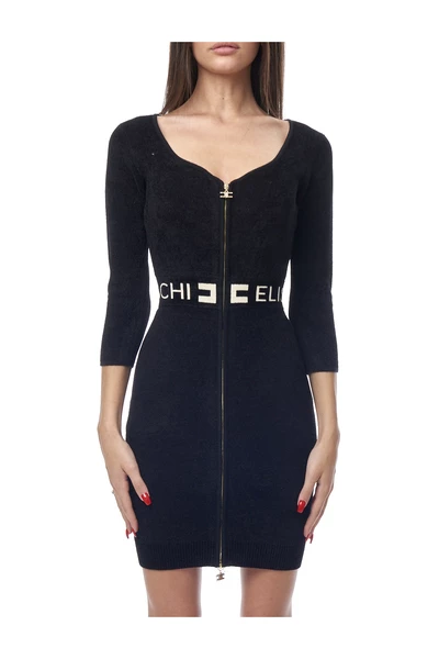 Casual Jurken ELISABETTA FRANCHI Blue 3 Casual Jurken ELISABETTA FRANCHI Blue - Afbeelding 3