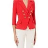 Elisabetta Franchi Blazers Crepe Jacket Red