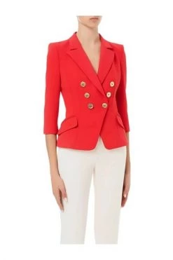 Elisabetta Franchi Blazers Crepe Jacket Red