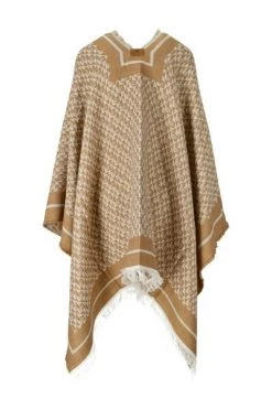 Elisabetta Franchi Poncho's Capes Beige