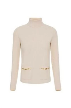 Elisabetta Franchi Coltruien Turtlenecks Beige -Elisabetta Franchi Winkel 41eced8e0610443498a1948132ecbb08
