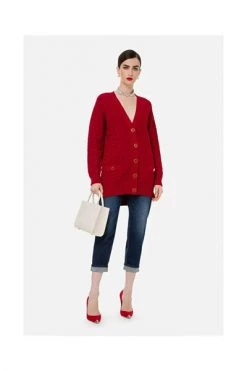 Elisabetta Franchi Vesten MAGLIA TRICOT Red -Elisabetta Franchi Winkel 42088245f9048fdf25aa1e111e182b68