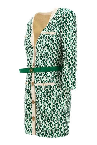 Elisabetta Franchi Casual Jurken Short Dresses Green 1 Elisabetta Franchi Casual Jurken Short Dresses Green