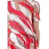 Elisabetta Franchi Casual Jurken Short Foulard Print Dress With Fusciacca Red
