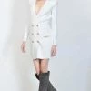 Elisabetta Franchi Jurken Knitted Dress White