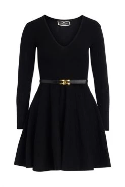 Elisabetta Franchi Casual Jurken Dress Black -Elisabetta Franchi Winkel 43428f7f5d9ec4e0725e669d948031b4