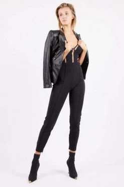 Elisabetta Franchi Leren En Suède Jassen Leather Jackets Black -Elisabetta Franchi Winkel 43489adb80040d2ab23eec023edc3cf3