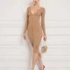 Elisabetta Franchi Casual Jurken Knitted Dresses Beige