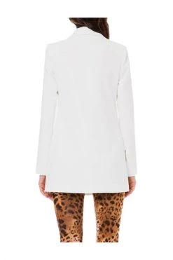 Elisabetta Franchi Blazers Double-Breasted Jacket With Gold Buttons White