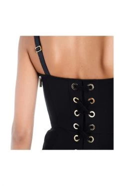 Elisabetta Franchi Feestjurken Midi Dress Black -Elisabetta Franchi Winkel 442ce3abd8e852a0ab6b7a771b9c7c94