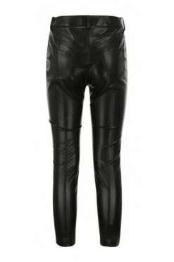 Elisabetta Franchi Leren Broeken Leather Trousers Black -Elisabetta Franchi Winkel 443949344408fddcbf504673afed5b60
