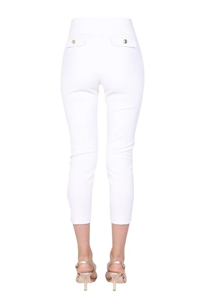 Elisabetta Franchi Broeken Cropped Trousers White 3 Elisabetta Franchi Broeken Cropped Trousers White - Afbeelding 3