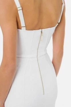 Elisabetta Franchi Casual Jurken Pencil Dress With Straps White 5 Elisabetta Franchi Casual Jurken Pencil Dress With Straps White -Elisabetta Franchi Winkel 4490863cd2b3de910a741aaa4af2be56