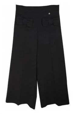Elisabetta Franchi Lange Broeken My Little Girl Girl Pants Black