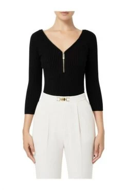 T-shirts Elisabetta Franchi Black Black