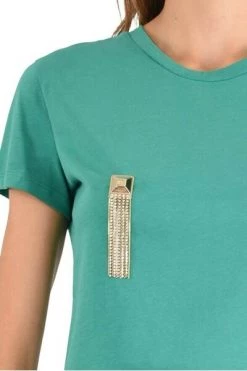 Elisabetta Franchi T-shirts T-shirt Green -Elisabetta Franchi Winkel 4523319bbfd800189513f843df120d16