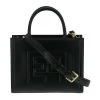 Elisabetta Franchi Handtassen Small Hand Held Shopper Bag With Logo And Embossed Profiles Black
