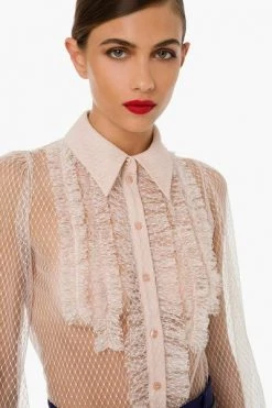 Elisabetta Franchi Longsleeve Shirts Shirts Beige -Elisabetta Franchi Winkel 45c8c539ae7f640f456f4e20765a9add
