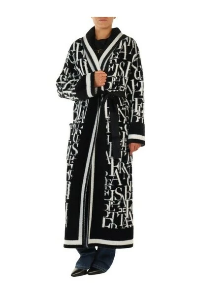 Elisabetta Franchi Trenchcoats & Mantels Belted Coats Black 2 Elisabetta Franchi Trenchcoats & Mantels Belted Coats Black - Afbeelding 2