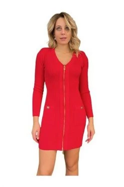 Elisabetta Franchi Casual Jurken Knitted Dresses Red