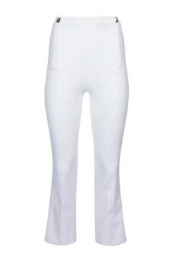 Elisabetta Franchi Broeken Cropped Trousers White