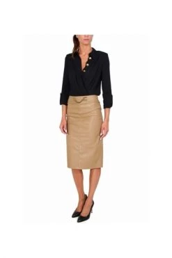 Elisabetta Franchi Midirokken GONNA Beige -Elisabetta Franchi Winkel 47cd13f3f3831fe129b77b6895a91cab