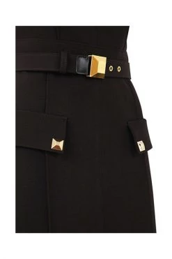 Elisabetta Franchi Casual Jurken MIDI DRESS Black -Elisabetta Franchi Winkel 47e022696e4cdda5829143b5b3bcd1ad