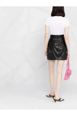 Elisabetta Franchi Leren & Suède Rokken Skirt Black -Elisabetta Franchi Winkel 48a724d65edc5039d678dcf405af0390