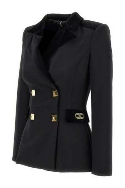 Blazers Elisabetta Franchi Jackets Black Black -Elisabetta Franchi Winkel 4983cd1036c68ca1c956d33af8288625