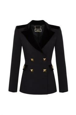 Elisabetta Franchi Blazers Black -Elisabetta Franchi Winkel 4a3c056f9f69bfc8f9023760776fa9d2