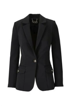 Elisabetta Franchi Blazers Single-Breasted Tailored Blazer Black 8 Elisabetta Franchi Blazers Single-Breasted Tailored Blazer Black -Elisabetta Franchi Winkel 4a8e00e98d5dc9de6d4a642d8c7ad774