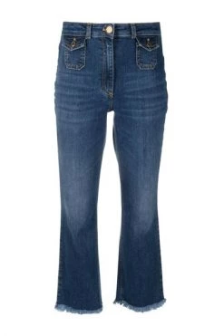 Elisabetta Franchi Cropped Jeans Blue -Elisabetta Franchi Winkel 4b25cd1f6f2ef369a78ccbb9f7a4044d