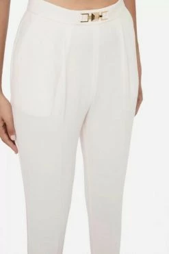 Elisabetta Franchi Pantalons Tapered Trousers White -Elisabetta Franchi Winkel 4b84a9a708eba5e0a4dbc1c81e4e1c6c